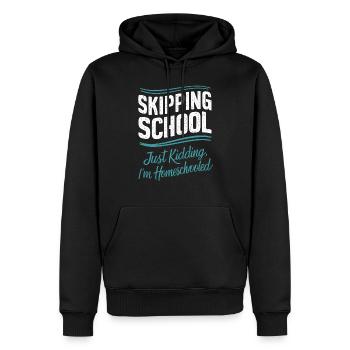 Homeschool Mom Dad Family Life Community Journey - Männer Premium Bio Hoodie - Schwarz - Vorne - Nico (187cm)