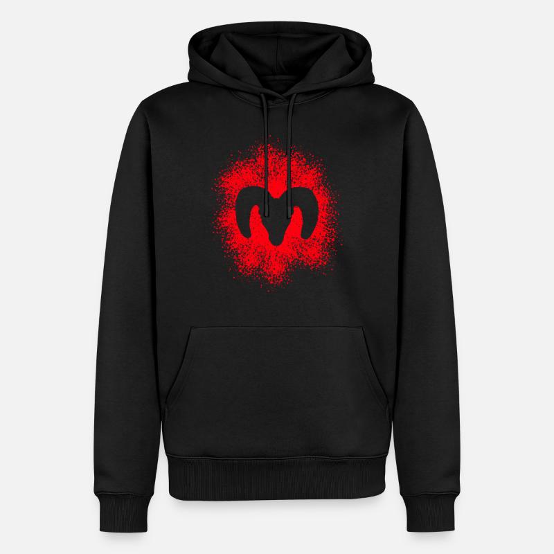 Dickhornschaf - Männer Premium Bio Hoodie - Schwarz