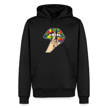 Don't Judge What You Don't Understand Autism - Men’s Premium Organic Hoodie - black - Front - Nico (187cm)