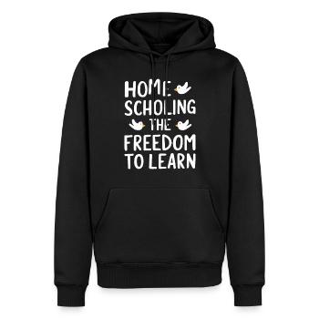 Homeschool Mom Dad Family Life Community Journey - Männer Premium Bio Hoodie - Schwarz - Vorne - Nico (187cm)