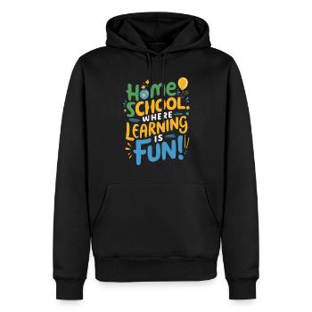 Homeschool Mom Dad Family Life Community Journey - Männer Premium Bio Hoodie - Schwarz - Vorne - Nico (187cm)