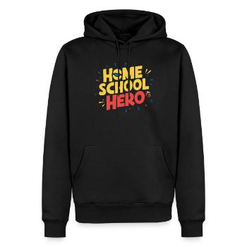 Homeschool Mom Dad Family Life Community Journey - Männer Premium Bio Hoodie - Schwarz - Vorne - Nico (187cm)