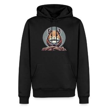 Design américain Pika Lover pour Pika - Sweat à capuche Premium bio Homme - noir - Devant - Nico (187cm)