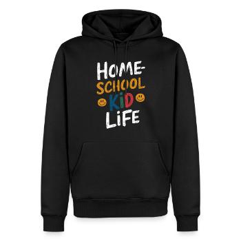 Homeschool Mom Dad Family Life Community Journey - Men’s Premium Organic Hoodie - black - Front - Nico (187cm)