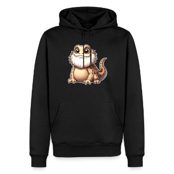 Dragons barbus - Sweat à capuche Premium bio Homme - noir - Devant - Nico (187cm)