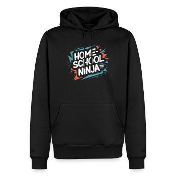 Homeschool Mom Dad Family Life Community Journey - Männer Premium Bio Hoodie - Schwarz - Vorne - Nico (187cm)