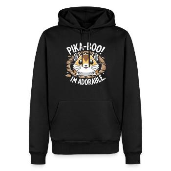 Design américain Pika Lover pour Pika - Sweat à capuche Premium bio Homme - noir - Devant - Nico (187cm)