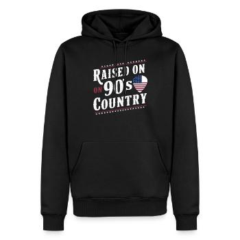 J’ai grandi avec la musique country des années 90 - Sweat à capuche Premium bio Homme - noir - Devant - Nico (187cm)