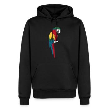 Origami Style Perroquet Multicolore Géométrique Artious - Sweat à capuche Premium bio Homme - noir - Devant - Nico (187cm)