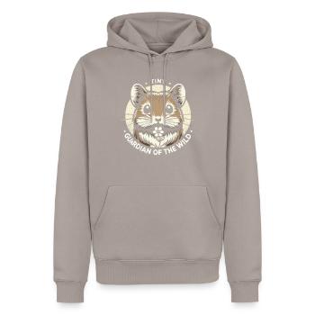 Design américain Pika Lover pour Pika - Sweat à capuche Premium bio Homme - taupe - Devant - Nico (187cm)