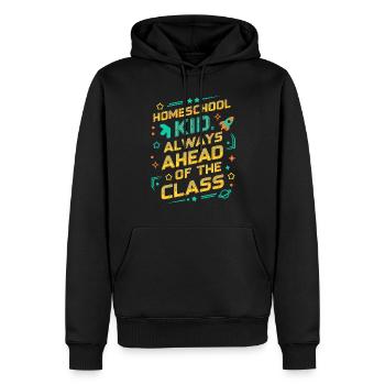 Homeschool Mom Dad Family Life Community Journey - Men’s Premium Organic Hoodie - black - Front - Nico (187cm)