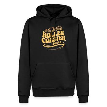 Roller Coaster Squad Aventure - Sweat à capuche Premium bio Homme - noir - Devant - Nico (187cm)