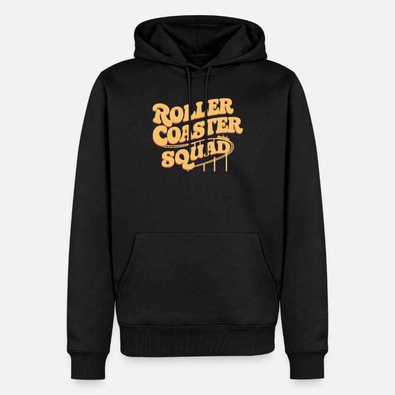 Roller Coaster Squad Achterbahn Fans - Sweat à capuche Premium bio Homme - noir