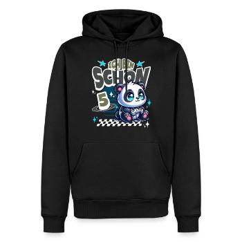 5. Geburtstag Kindergeburtstag Gaming Panda - Männer Premium Bio Hoodie - Schwarz - Vorne - Nico (187cm)