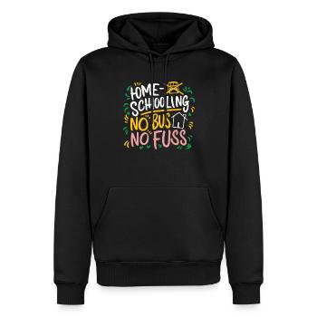 Homeschool Mom Dad Family Life Community Journey - Men’s Premium Organic Hoodie - black - Front - Nico (187cm)