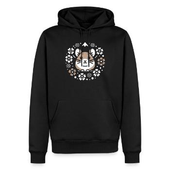 Design américain Pika Lover pour Pika - Sweat à capuche Premium bio Homme - noir - Devant - Nico (187cm)