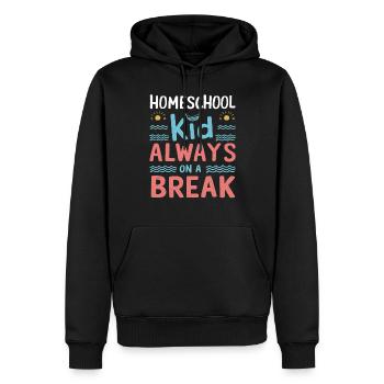 Homeschool Mom Dad Family Life Community Journey - Men’s Premium Organic Hoodie - black - Front - Nico (187cm)