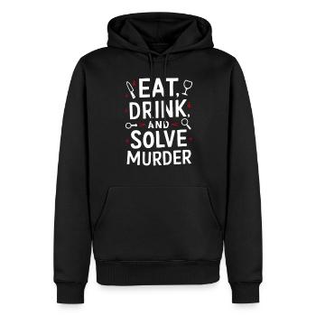Meurtre Mystère Tenue De Dîner, Fête, Scène De Crime - Sweat à capuche Premium bio Homme - noir - Devant - Nico (187cm)