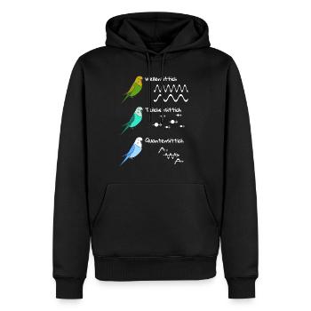 Quantensprung Physiker Physik Technologie Wissen - Männer Premium Bio Hoodie - Schwarz - Vorne - Nico (187cm)