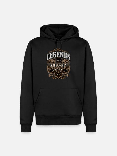 2015 Août Né Anniversaire Année de naissance - Sweat à capuche Premium bio Homme - noir