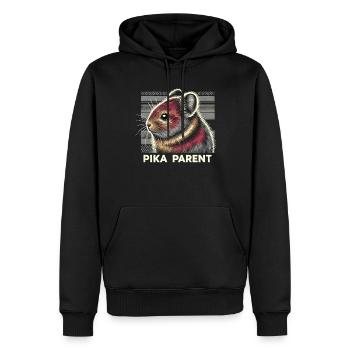 Design américain Pika Lover pour Pika - Sweat à capuche Premium bio Homme - noir - Devant - Nico (187cm)