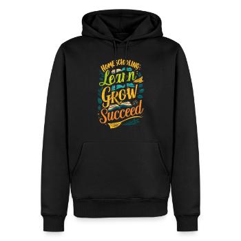 Homeschool Mom Dad Family Life Community Journey - Männer Premium Bio Hoodie - Schwarz - Vorne - Nico (187cm)
