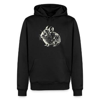Design américain Pika Lover pour Pika - Sweat à capuche Premium bio Homme - noir - Devant - Nico (187cm)