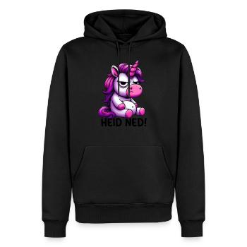 Zack Blad Funny Dialect Licorne - Sweat à capuche Premium bio Homme - noir - Devant - Nico (187cm)