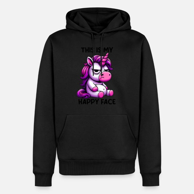 C’est mon visage heureux - Sweat à capuche Premium bio Homme - noir