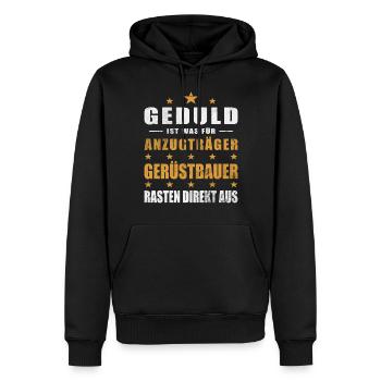 Gerüstbau Gerüstbauer Meister Geschenk lustig Bau - Männer Premium Bio Hoodie - Schwarz - Vorne - Nico (187cm)