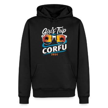 Girls Trip Korfu 2024 - Männer Premium Bio Hoodie - Schwarz - Vorne - Nico (187cm)