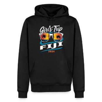 Voyage entre filles aux Fidji 2024 (Garantie du prix le plus bas) - Sweat à capuche Premium bio Homme - noir - Devant - Nico (187cm)