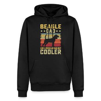 Beagle Dad Like A Regular Dad But Cooler - Männer Premium Bio Hoodie - Schwarz - Vorne - Nico (187cm)