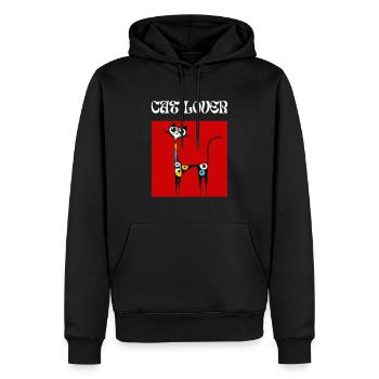 Chat Miró Artiste Art Propriétaire de chat Mignon - Sweat à capuche Premium bio Homme - noir - Devant - Nico (187cm)