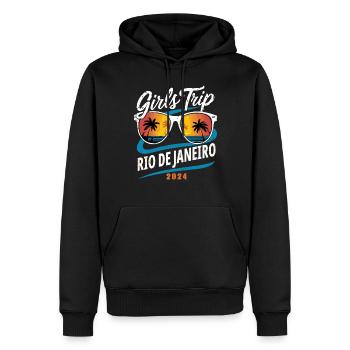 Girls Trip Rio de Janeiro 2024 - Männer Premium Bio Hoodie - Schwarz - Vorne - Nico (187cm)