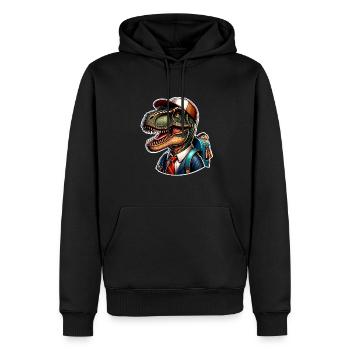Dinosaur School Enrollment - Men’s Premium Organic Hoodie - black - Front - Nico (187cm)