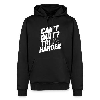 Triathlon Swim Bike Run Triathlet Sport Geschenk - Männer Premium Bio Hoodie - Schwarz - Vorne - Nico (187cm)