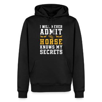 Cowboy Leben Im Wilden Westen Mit Cowboyhut Und - Männer Premium Bio Hoodie - Schwarz - Vorne - Nico (187cm)
