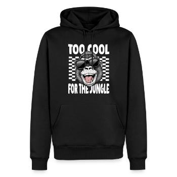 Trop cool pour le gorille de la jungle - Sweat à capuche Premium bio Homme - noir - Devant - Nico (187cm)