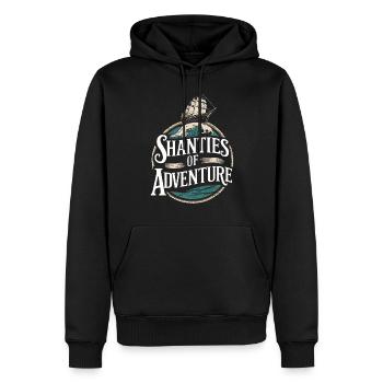 Sailors Sea Shanty Singing Ship Adventures - Men’s Premium Organic Hoodie - black - Front - Nico (187cm)