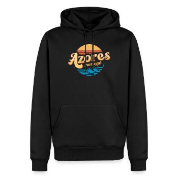 Azores Portugal Souvenir Retro Design - Männer Premium Bio Hoodie - Schwarz - Vorne - Nico (187cm)