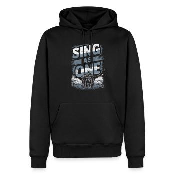 marins Sea Shanty Chant Ship Adventures - Sweat à capuche Premium bio Homme - noir - Devant - Nico (187cm)