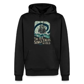 marins Sea Shanty Chant Ship Adventures - Sweat à capuche Premium bio Homme - noir - Devant - Nico (187cm)