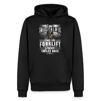 Staplerfahrer - Männer Premium Bio Hoodie - Schwarz - Vorne - Nico (187cm)