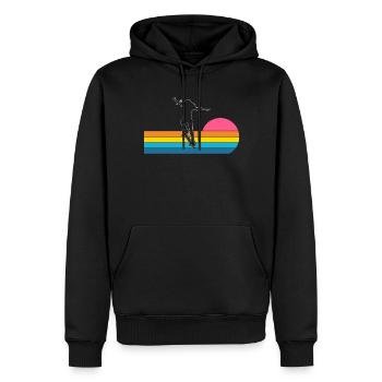 Skater Skateboard - Sweat à capuche Premium bio Homme - noir - Devant - Nico (187cm)