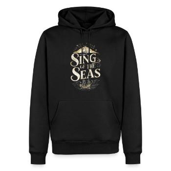 marins Sea Shanty Chant Ship Adventures - Sweat à capuche Premium bio Homme - noir - Devant - Nico (187cm)