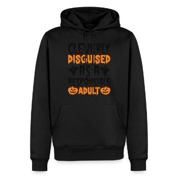 Astucieusement déguisé en adulte responsable - Sweat à capuche Premium bio Homme - noir - Devant - Nico (187cm)