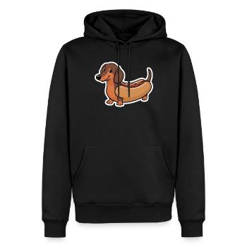 Dackel In Kostümen Lustiger Hot Dog - Männer Premium Bio Hoodie - Schwarz - Vorne - Nico (187cm)