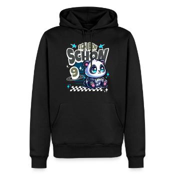 9. Geburtstag Kindergeburtstag Gaming Panda - Männer Premium Bio Hoodie - Schwarz - Vorne - Nico (187cm)