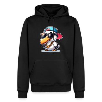 Dodo - Sweat à capuche Premium bio Homme - noir - Devant - Nico (187cm)